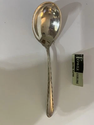 Towle Sterling Silver Flutes Cream Soup Spoon No Monogram - Never Used - Image 1 of 2