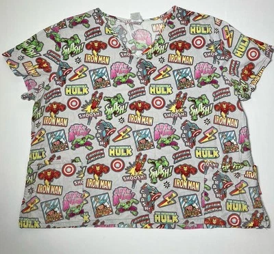 EUC! Marvel The Avengers Scrub Top Womens Size 3XL - Image 1 of 4