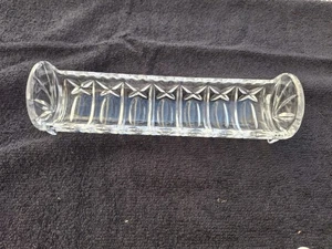 Vintage Crystal Cracker Display Tray Holder Event & Entertaining Footed Server - Bild 1 von 3