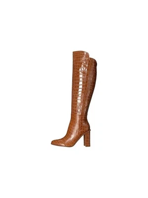 MARC FISHER Mujer Mediano Marrón Croc Ltd Unella Botas de Cuero Almendra 8 M Foto 1 de 3