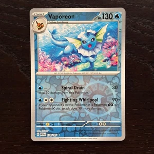 Vaporeon 134/165 Pokemon 151 Scarlet & Violet Reverse Holo Rare NM - Foto 1 di 2