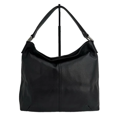 KOOBA Women’s Black Pebbled Leather Hobo Shoulder Bag Handbag Tote Purse - Image 1 of 4