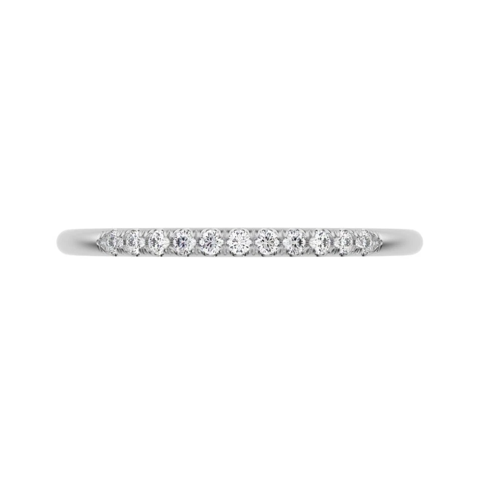 0.11 Ctw Round Cut Simulated Diamond Stackable 14K Gold Everyday Wedding Band - Image 1 of 1