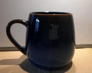 TESCO FOX & IVY STONEWARE BLUE curved mug - Picture 1 of 8