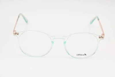 Lupo&Co 5926 C05 Clear Light Green Round Eyeglasses Frames 46-19-140 - Image 1 of 4