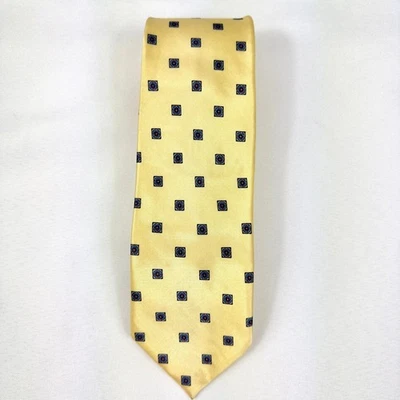 VTG Wembley MCM Yellow Geometric Pattern Tie Necktie Men Accessories - Image 1 of 4