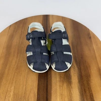 Nuevas sandalias informales cómodas con tiras azules Primigi Fisherman para niños pequeños talla 9 C Foto 1 de 4
