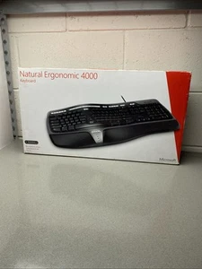 Microsoft Natural Ergonomic 4000 Model 1048 USB Wired Keyboard NEW SEALED - Afbeelding 1 van 11