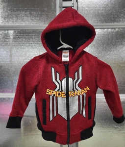 Marvel Spiderman Toddler Jacket - 4 T  - Red - Front Zipper  -Fleece - Picture 1 of 7