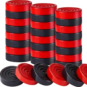 24 Pieces Wooden Checkers 1.06 Inch Checkers Board Game Pieces Stackable Ridge i - Picture 1 of 12