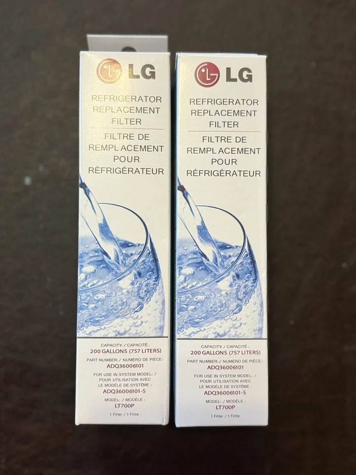 2 PACK LT700P Fit LG LT700P ADQ36006101 Refrigerator Water Filter New US Stock - Image 1 of 4