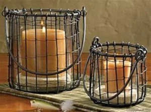 Fish Camp Wire Pillar Candle Holder - sml - 21-812 - by Park Design - NOS - Picture 1 of 1