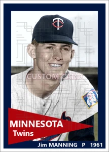 Jim Manning - 1962 Minnesota Twins - 2.5 x 3.5 custom card (blank back) - Picture 1 of 1