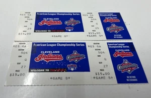 1995 ALCS Game B Baseball Full Tickets - Cleveland Indians vs Seattle Mariners - Picture 1 of 2