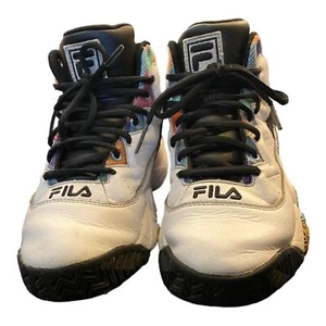 FILA MB 90's White/Black/Multi Youth Shoe Pre-Owned Size 6 - Picture 1 of 15