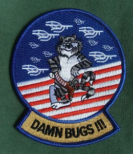 US NAVY TOMCAT Damn Bugs!!! USN Collectors VF Patch - Picture 1 of 5