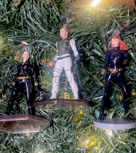 3ct 2025 Black Widow Natasha Romanova Christmas Tree Ornaments (All Different) - Picture 1 of 1