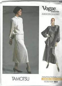 Vogue Designer Sewing Pattern 1952, Tamotsu, Dress, Top, Skirt, Size 14, Uncut - Picture 1 of 2