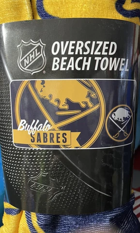 NHL Buffalo Sabres Hockey Oversized Beach Towel 34" X 72", Brand New Cover