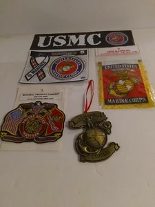 US Marines - These Colors Never Run Decal, mini banner, 3 magnets, & an ornament - Picture 1 of 6