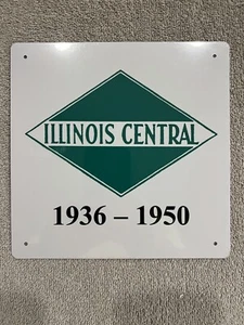Illinois Central Railroad 1936-1950 Green Diamond Railway Metal Sign New 8"x 8" - Picture 1 of 3