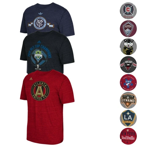 MLS Adidas Men's Team Graphic Tri-Blend T-Shirt Collection Cover