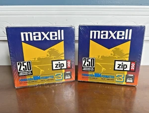 2 Maxwell 250 MB Zip IBM Formatted 3PK New Sealed 580016 - Picture 1 of 3