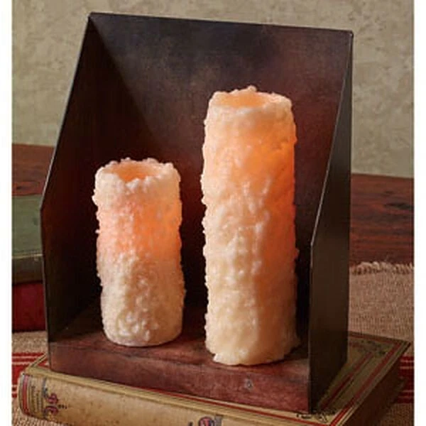 Rustic Table Sconce in Distressed Tin - Image 1 of 1