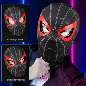 Upgraded Miles Morales Spider-man Mask Moving Arachno Chin Control Eyes Helmet - Picture 1 of 5