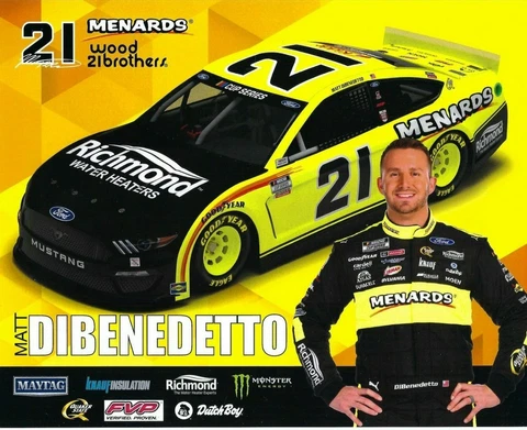 2020 MATT DIBENEDETTO “RICHMOND WATER HEATER" #21 NASCAR CUP SERIES NEW POSTCARD Cover