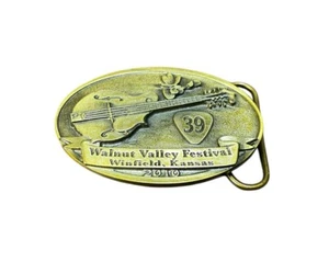 Walnut Valley Festival Winfield Kansas 2010 Brass Belt Buckle Limited Edition - Bild 1 von 4