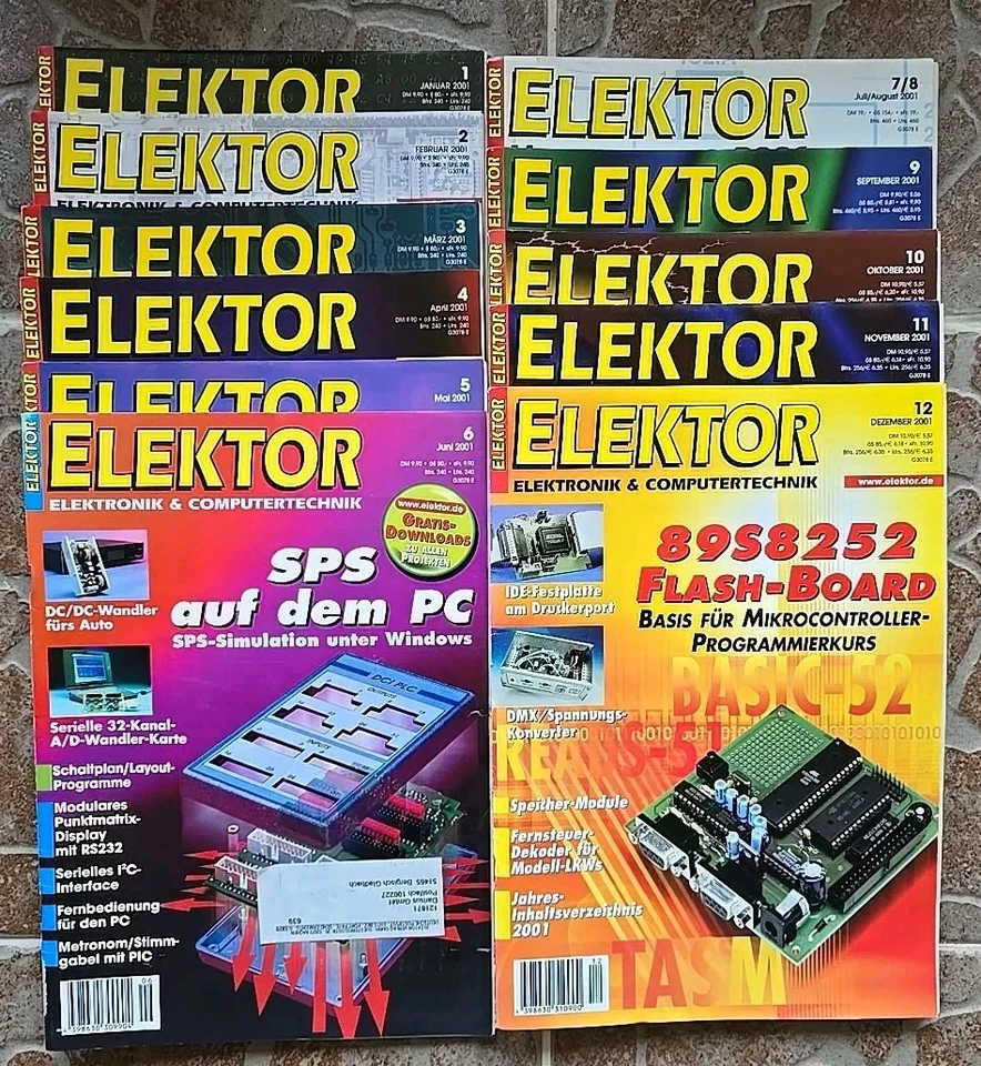 Elektor Jahrgang 2001 komplett 11 Hefte - benutzt, aber noch in sehr gutem Zusta - Bild 1 von 1