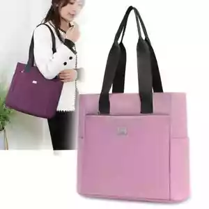 Large Capacity Handbag Shoulder Bag Lightweight Waterproof Nylon Shoulder Bag - Picture 1 of 28