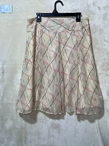Apostrophe A-Line Midi Skirt Size 10 Lined Tan Brown - Picture 1 of 7