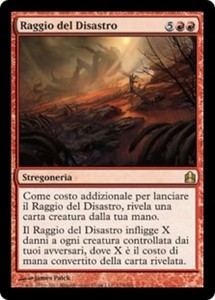 Disaster Radius Commander 2011 Italian, NM/EX MTG CARD