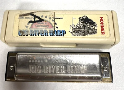 HOHNER BIG RIVER HARP Key of A Vintage Made in Germany - Image 1 of 4