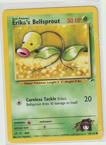 POKEMON GYM HEROES - ERIKA'S BELLSPROUT CARD 76/132 NM - FREE P&P - Picture 1 of 1