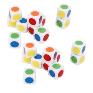 20Pcs Teaching 6 Sided Cubes 6 Colors Rounded Corner Teaching Color Dice AG - Picture 1 of 12
