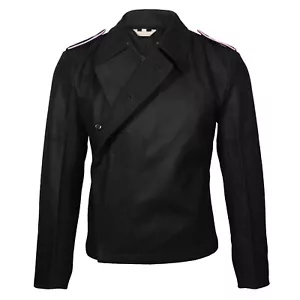 German Army PANZER WRAP Black Wool - All Sizes - WW2 Repro Heer Uniform Jacket - Picture 1 of 7