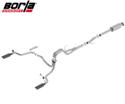 Borla ATAK Cat-Back Exhaust w/ 4" Black Tips For 15-20 Ford F-150 2.7L/ 3.5L/5.0 Foto 1 de 4