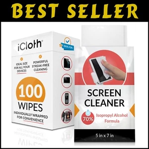 Crystal Clear Electronics Wipes - 100 schnelltrocknende, fusselfreie Blätter für Geräte - Bild 1 von 10