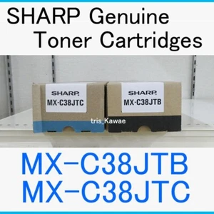 SHARP MX-C38 Genuine Toner Cartridges 2-color set MX-C38JTB,MX-C38JTC - Picture 1 of 6