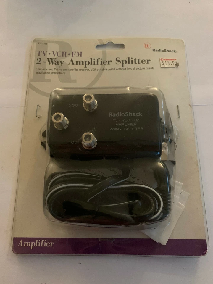 RadioShack 2-Way Amplifier Splitter TV, VCR, Fm Amplifier 50-550MHz - Image 1 of 2