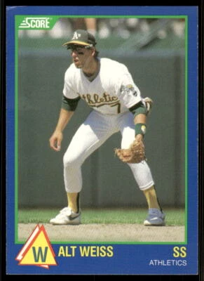 1989 Score Hottest 100 Rising Stars #95 Walt Weiss - Image 1 of 2