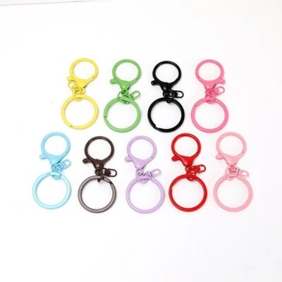 5PCS Jewelry Accessories Lobster Chains Keychains Colored Painted Toy Doll Hooks - Image 1 of 4
