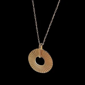 Good Fortune 18K Gold Filled Circle Halskette - Unisex Minimalist Design - Bild 1 von 8