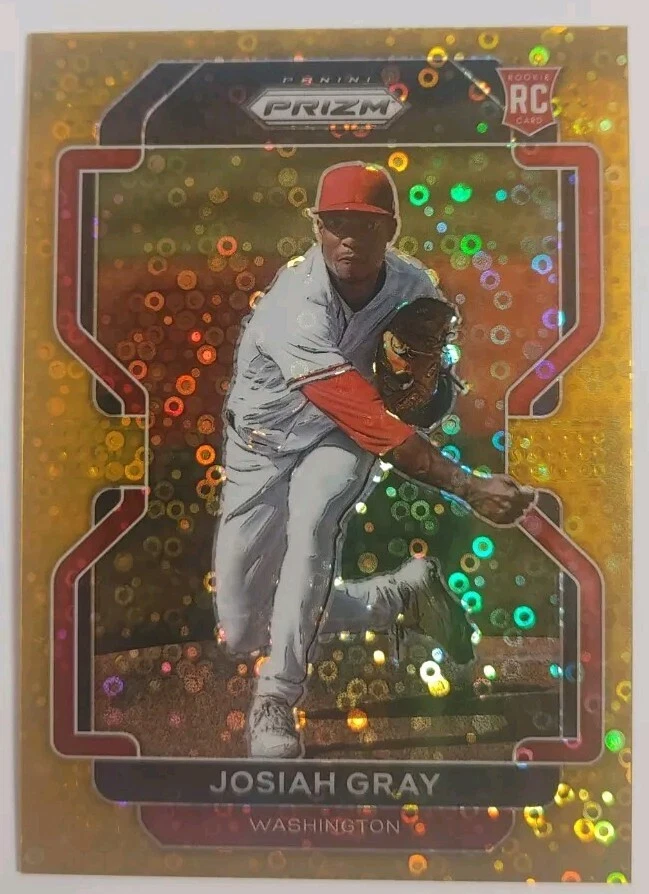 2022 Panini Prizm - #84 Josiah Gray Gold Donut Circles 9/10🔥🔥 (RC)