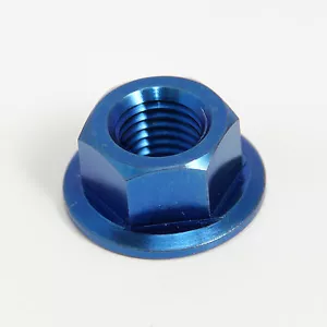 BLUE Titanium M8x1.25 sprocket nut-13mm socket. Honda, KTM, Yamaha, Aprilia, Suz - Picture 1 of 2
