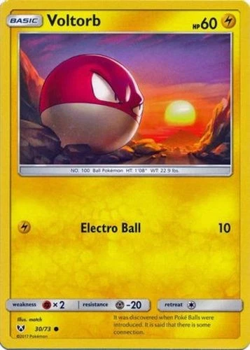 Voltorb - 30/73 - Common Near Mint Sun & Moon: Shining Legends - Image 1 of 1