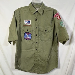 Camisa Oficial Vintage Boy Scouts of America Sanforized Scoutmaster Milwaukee L - Imagen 1 de 9